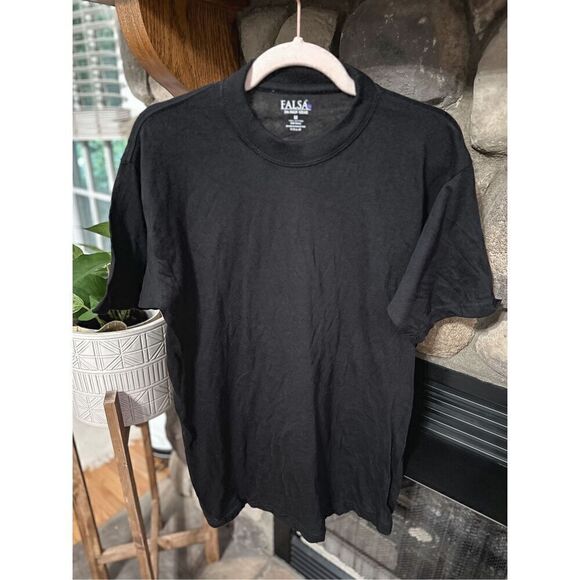 Falsa Tops - Falsa 100% cotton black tshirt